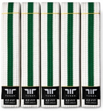 Tusah belte. Hvitt og grønt.